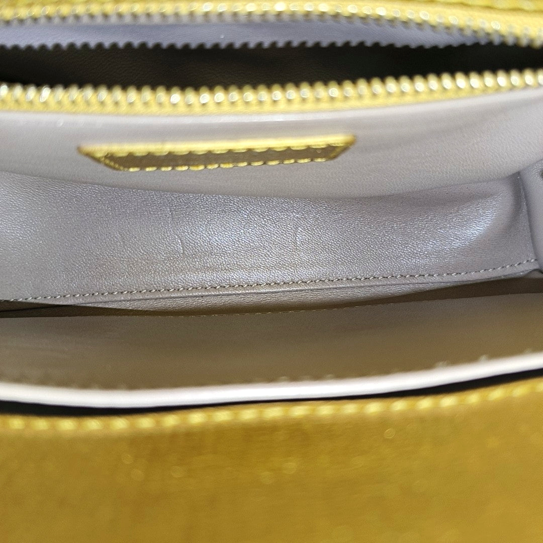 Authenticated pre-owned  Lady Dior Small Calfskin Gold - Shoulder Bag at Looply