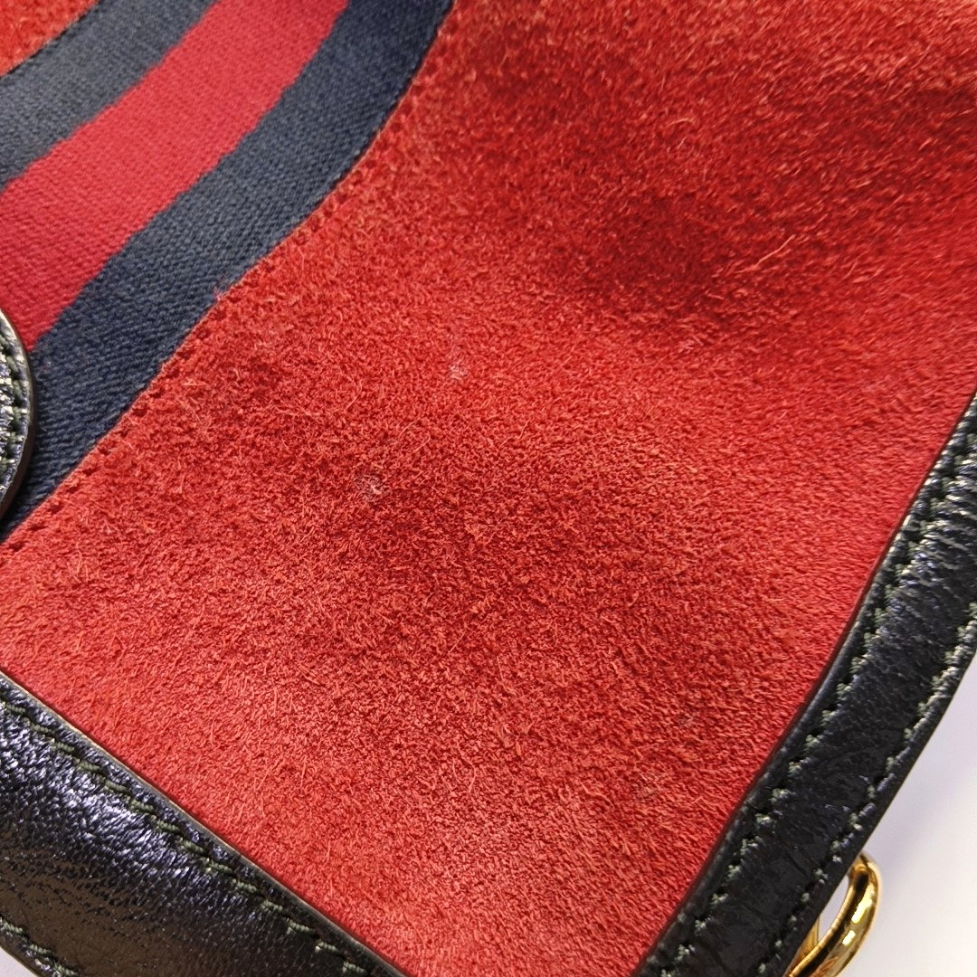 Authenticated pre-owned  Ophidia Small Monogram Suede Red - Shoulder Bag at Looply
