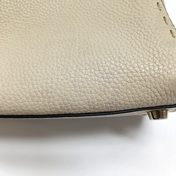 Authenticated pre-owned  Peekaboo Calfskin Beige - Top Handle Bag at Looply