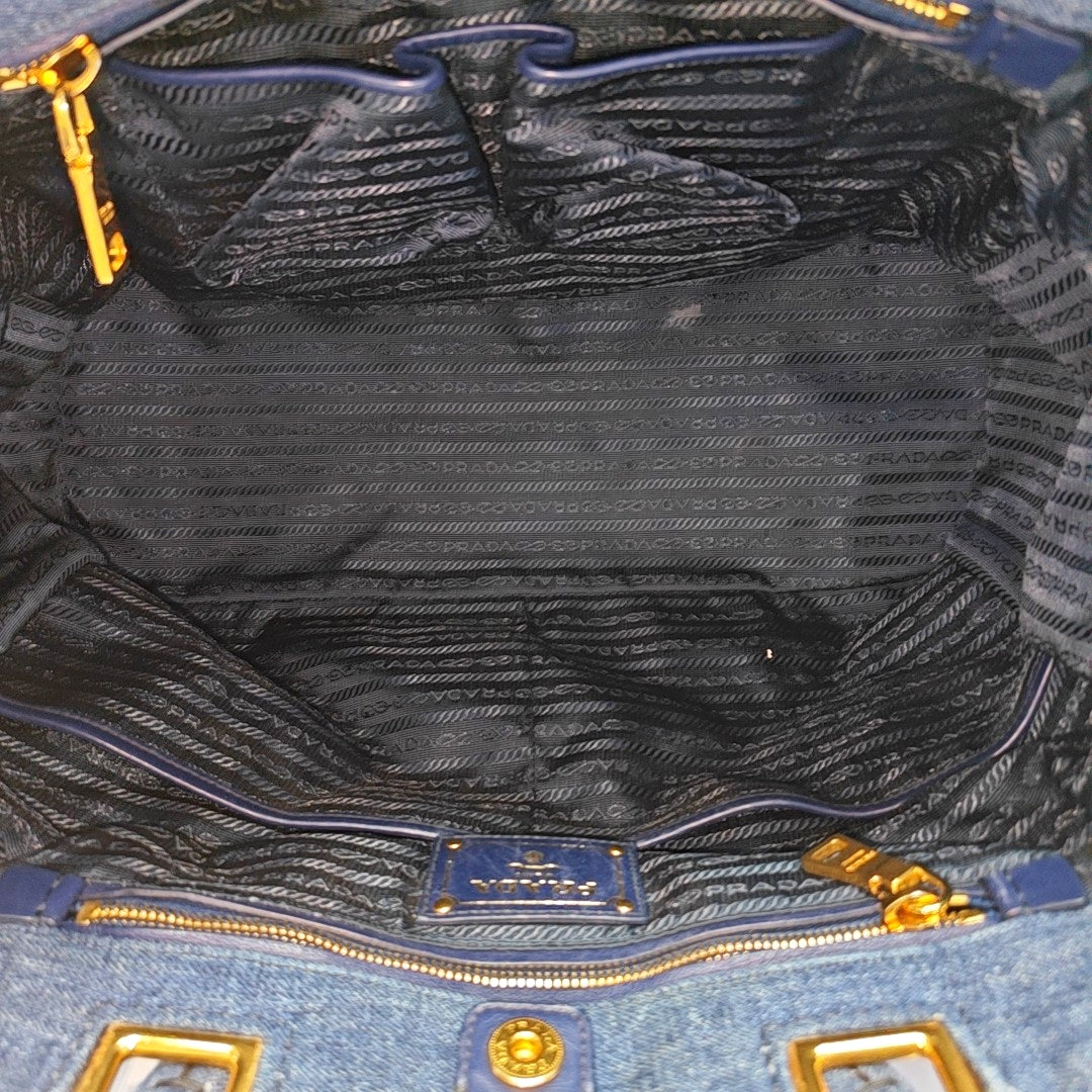 Denim Quilted Denim Blue