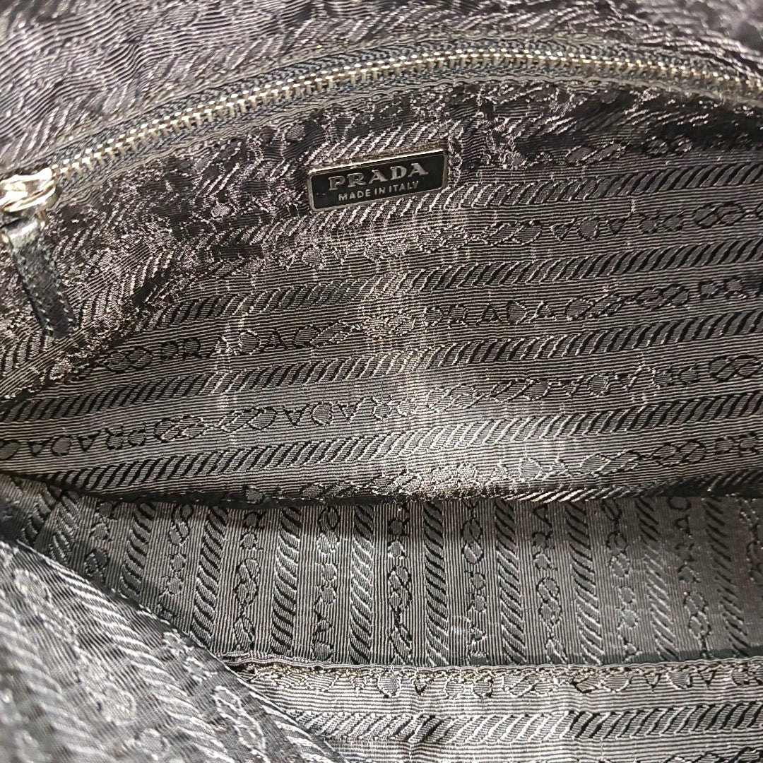 Nylon Shoulder Bag Black