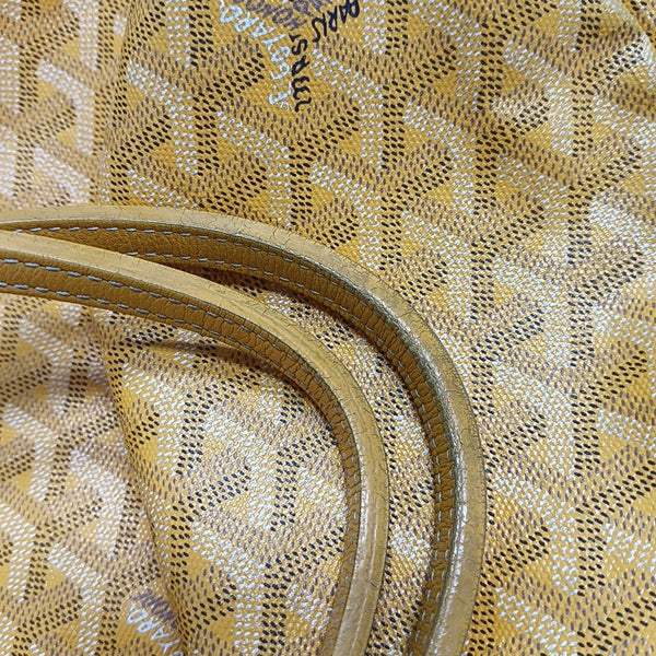 Authenticated pre-owned  Saint Louis GM Coated Canvas Yellow - Top Handle Bag at Looply