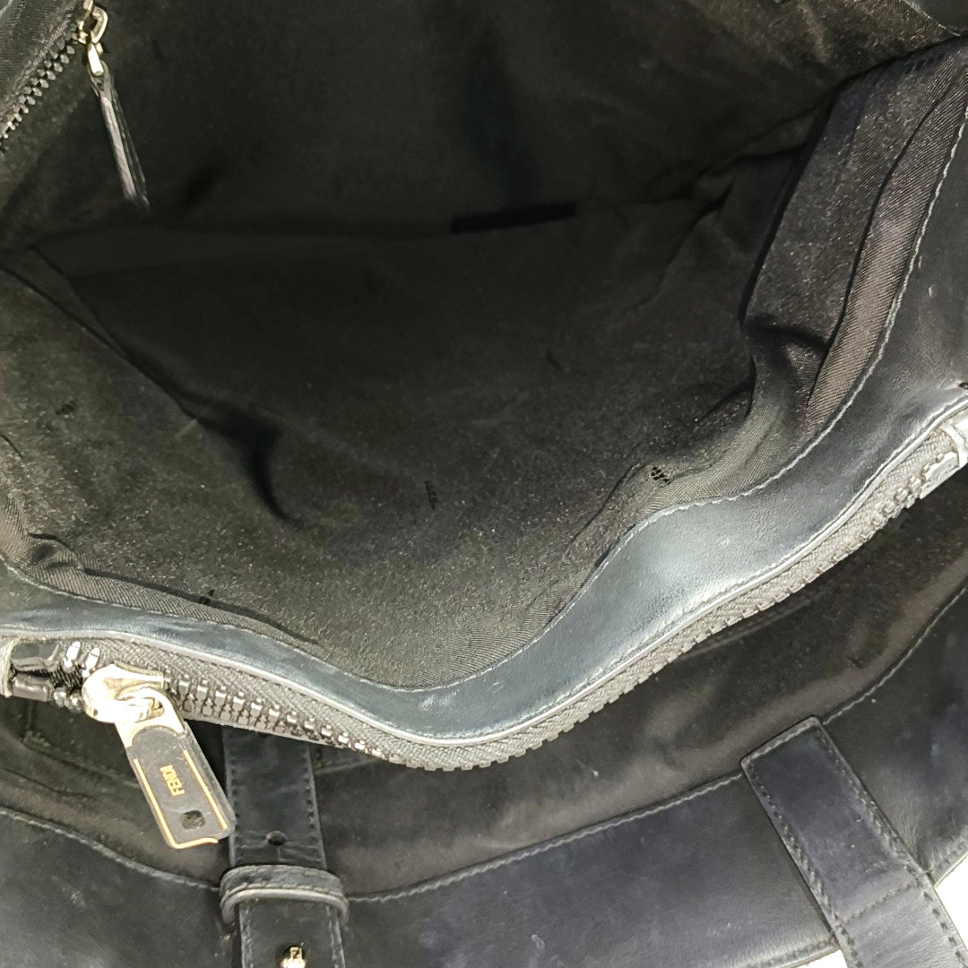 Canvas Top Handle Bag Black