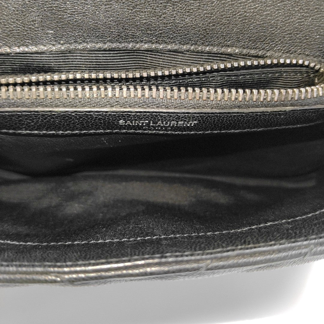 COLLEGE Medium Chevron Lambskin Black