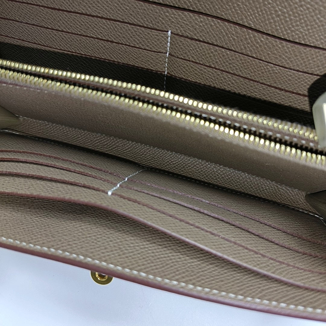 Authenticated pre-owned  Kelly Epsom Gray Wallet - Wallet at Looply