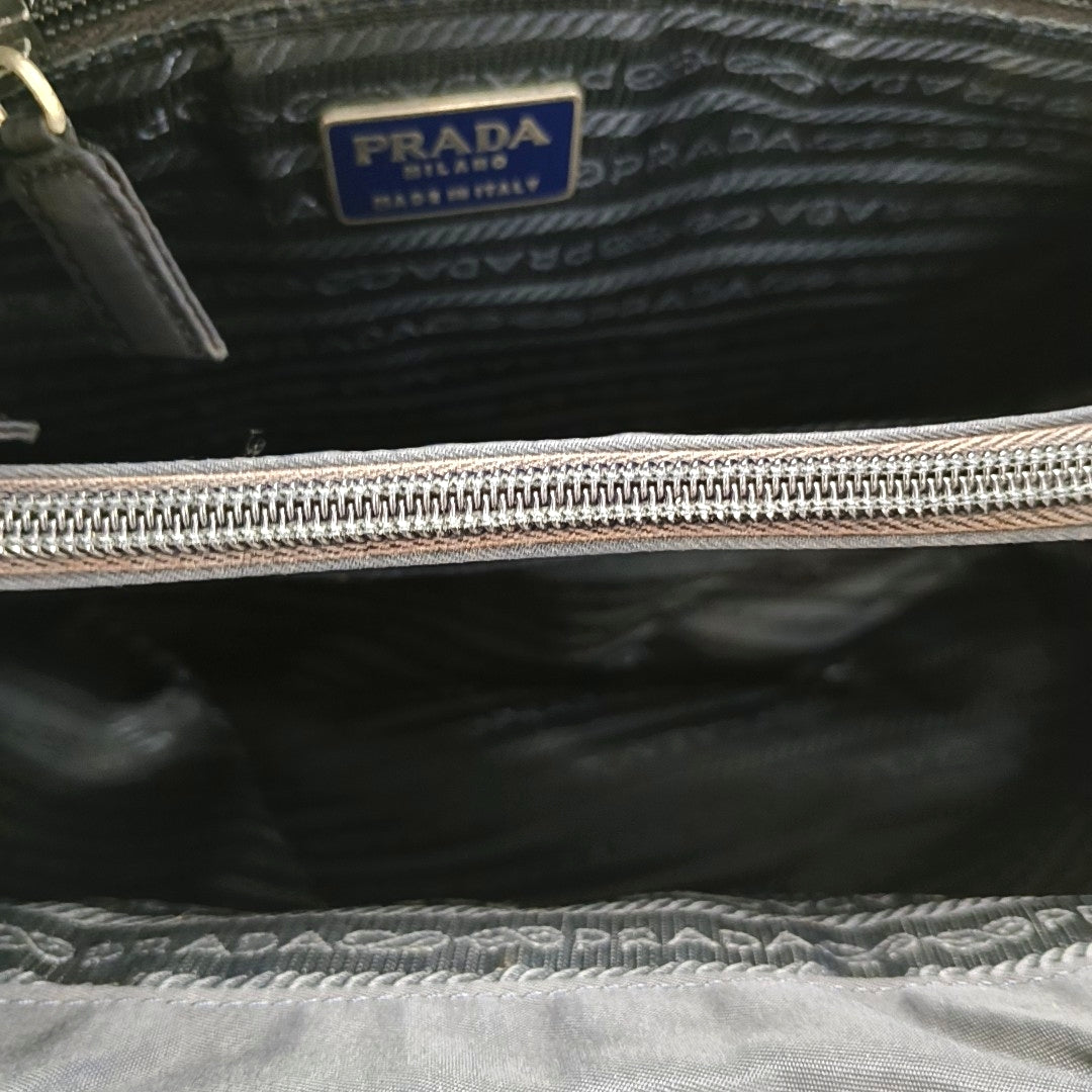 Nylon Top Handle Bag Black