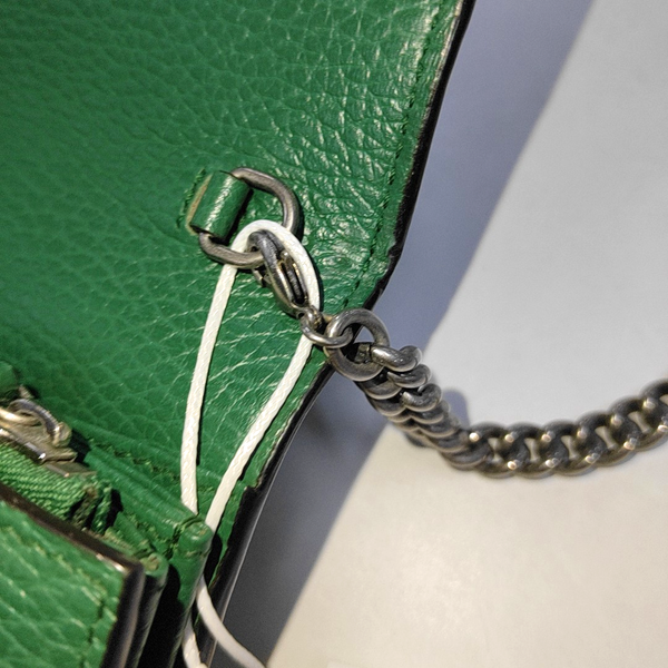 Authenticated pre-owned  Dionysus Super Mini Calfskin Green - Shoulder Bag at Looply