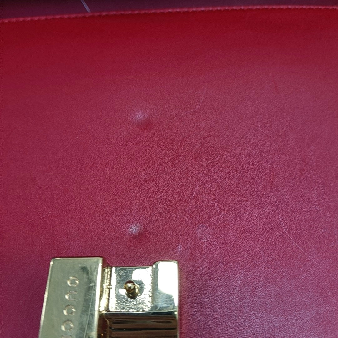 Authenticated pre-owned  Sylvie Small Calfskin Red - Shoulder Bag at Looply