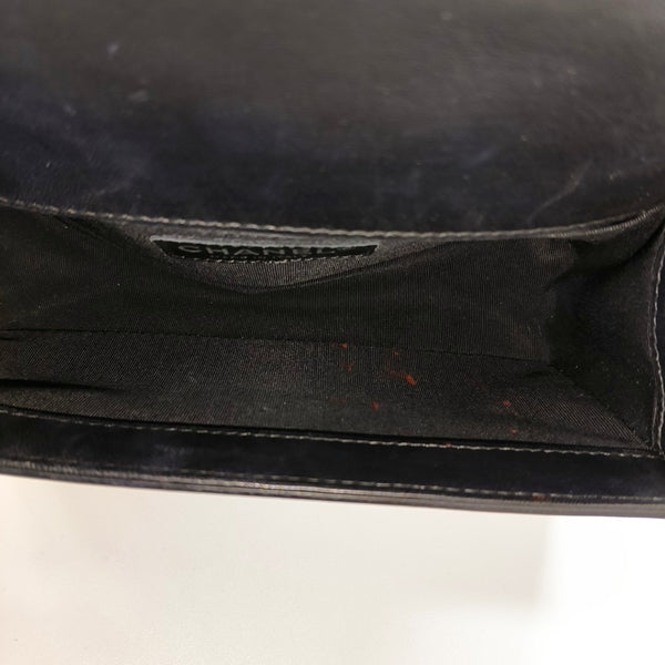 Authenticated pre-owned  Boy Chanel Small Quilted Patent Leather Black - Shoulder Bag at Looply