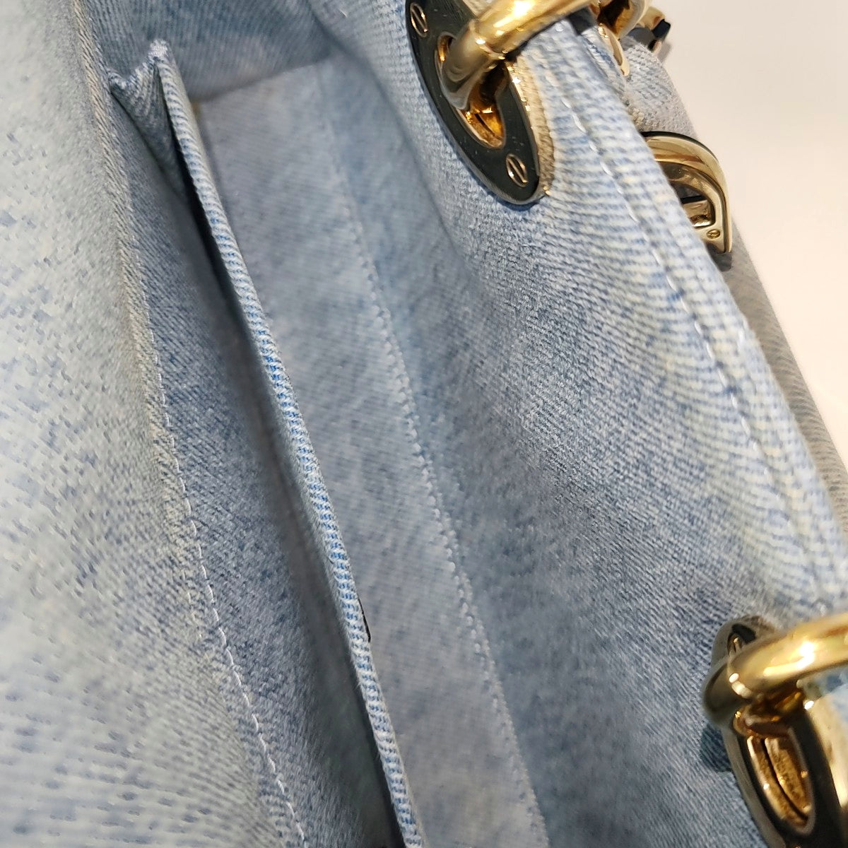 Lady D-Joy Small Cannage Denim Blue
