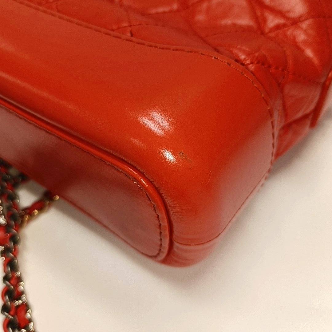 Authenticated pre-owned  Gabrielle Small Quilted Calfskin Red - Shoulder Bag at Looply