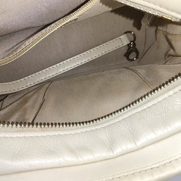 Authenticated pre-owned  Gabrielle Small Quilted Wool Beige - Shoulder Bag at Looply