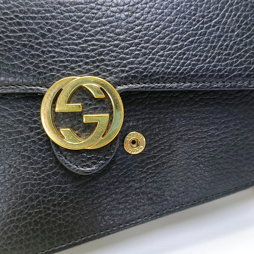 Authenticated pre-owned  Interlocking G Calfskin Black - Handbags at Looply