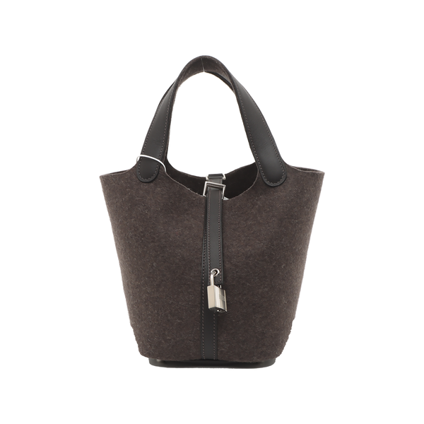 Authenticated pre-owned  Picotin Lock 18 Felt Gray - Handbags at Looply