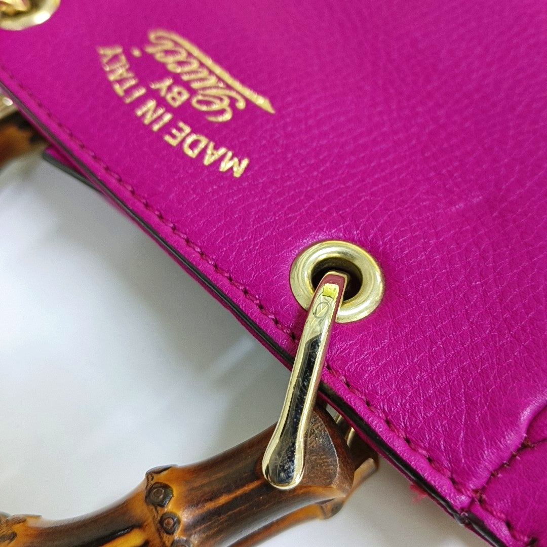 Authenticated pre-owned  Bamboo 1947 Calfskin Pink - Shoulder Bag at Looply