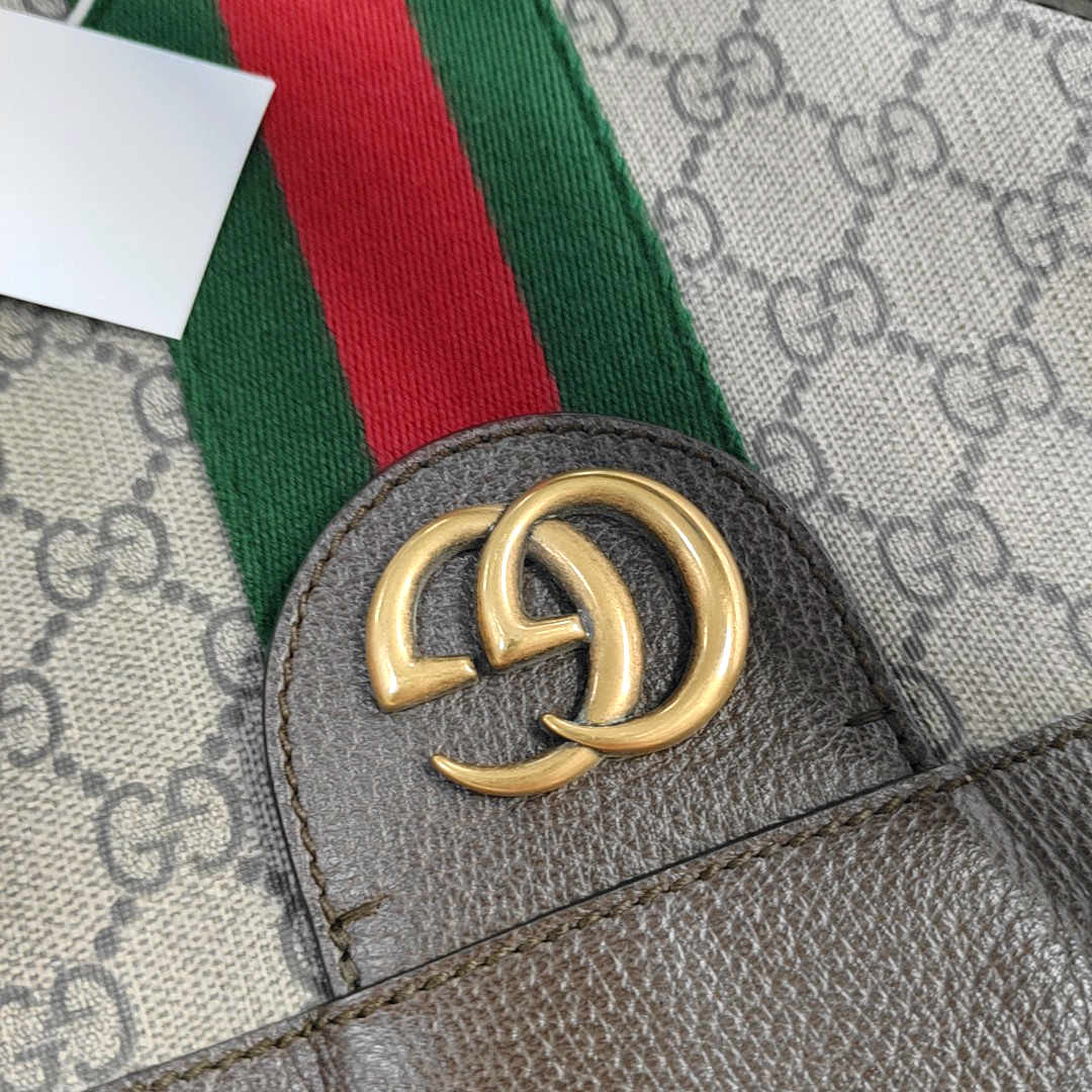 Authenticated pre-owned  Ophidia Large Monogram Coated Canvas Beige - Shoulder Bag at Looply