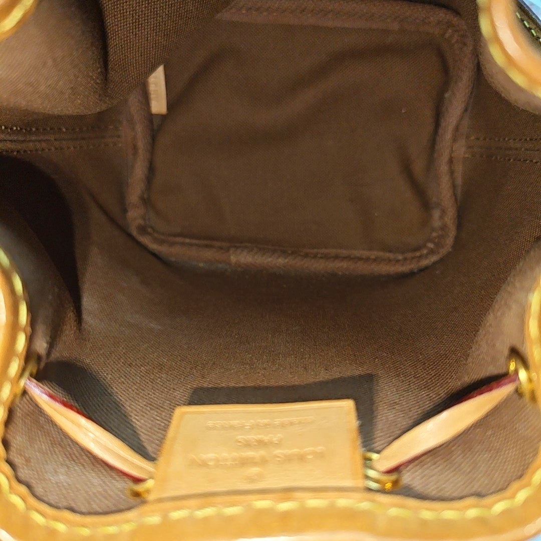 Authenticated pre-owned  Néonoé Nano Monogram Coated Canvas Brown - Shoulder Bag at Looply