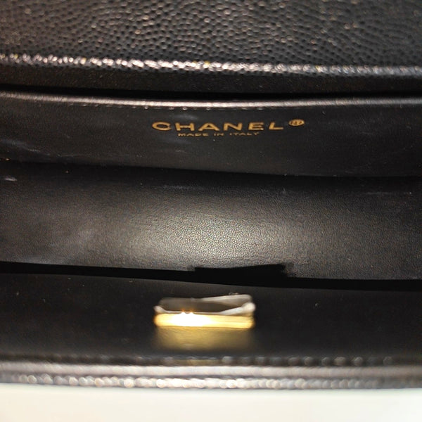 BOY CHANEL Medium Quilted Grained Calfskin Black