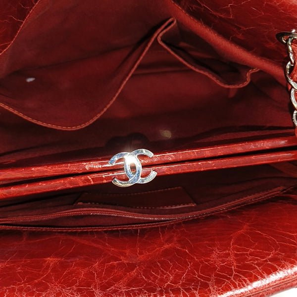 JUST MADEMOISELLE Medium Quilted Calfskin Red