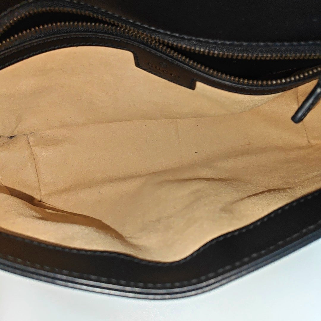 GG Marmont Medium Quilted Calfskin Black