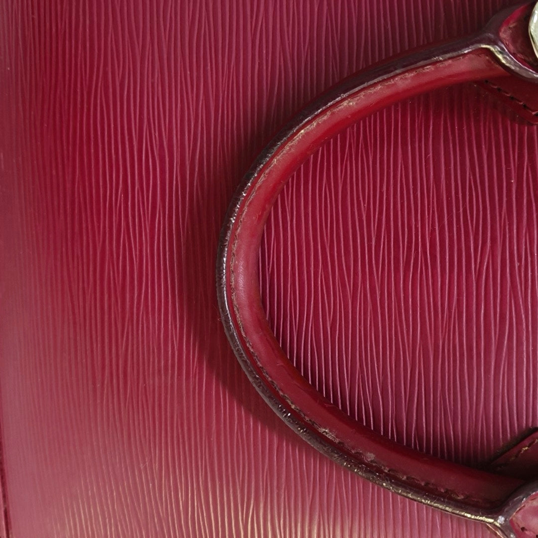 Authenticated pre-owned  Alma PM Epi Burgundy - Top Handle Bag at Looply