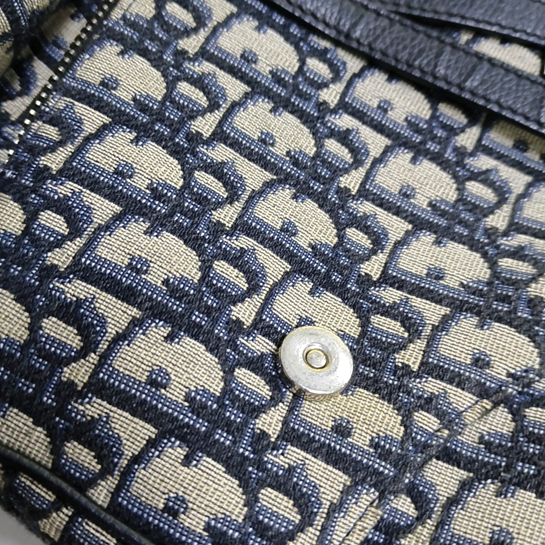 Authenticated pre-owned  Saddle Medium Oblique Canvas Blue - Crossbody Bag at Looply