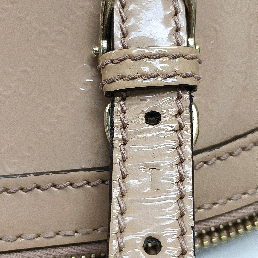 Authenticated pre-owned  Microguccissima Monogram Patent Leather Pink - Shoulder Bag at Looply