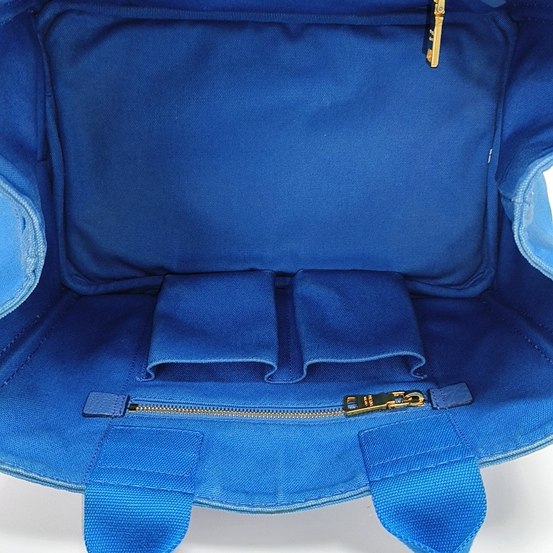 Denim Quilted Canvas Blue