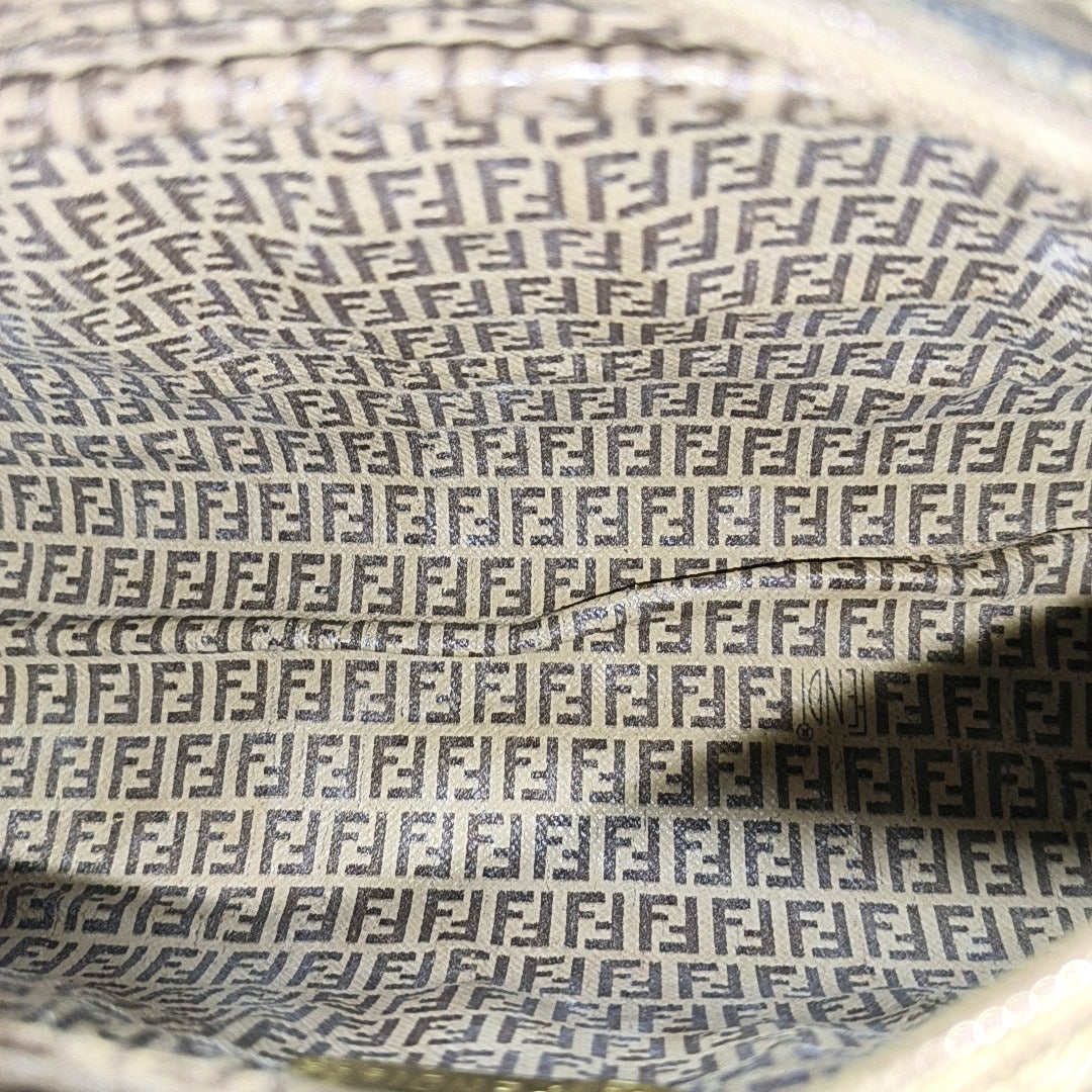 Coated Canvas Clutch Brown