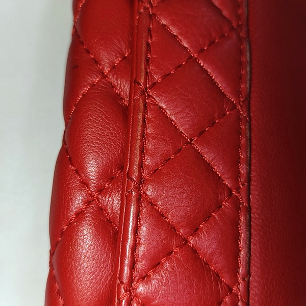 Authenticated pre-owned  Boy Chanel Large Quilted Calfskin Red - Crossbody Bag at Looply