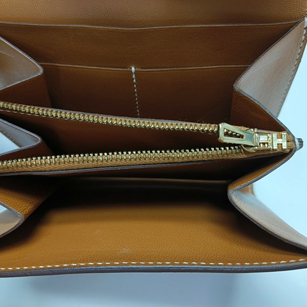 Authenticated pre-owned  Constance Box Calf Brown Wallet - Wallet at Looply