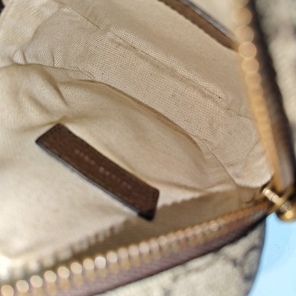 Authenticated pre-owned  Ophidia Small Monogram Coated Canvas Beige - Crossbody Bag at Looply