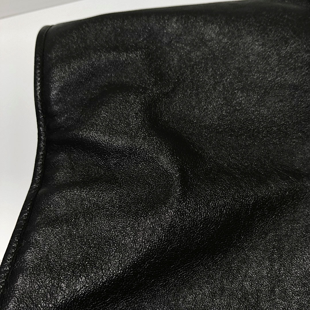 Authenticated pre-owned  Rajah Large Calfskin Black - Shoulder Bag at Looply