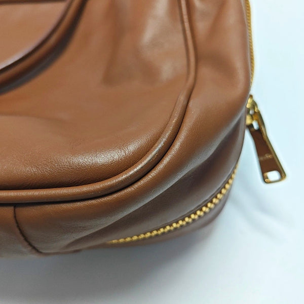 Authenticated pre-owned  Beau Large Calfskin Brown - Top Handle Bag at Looply