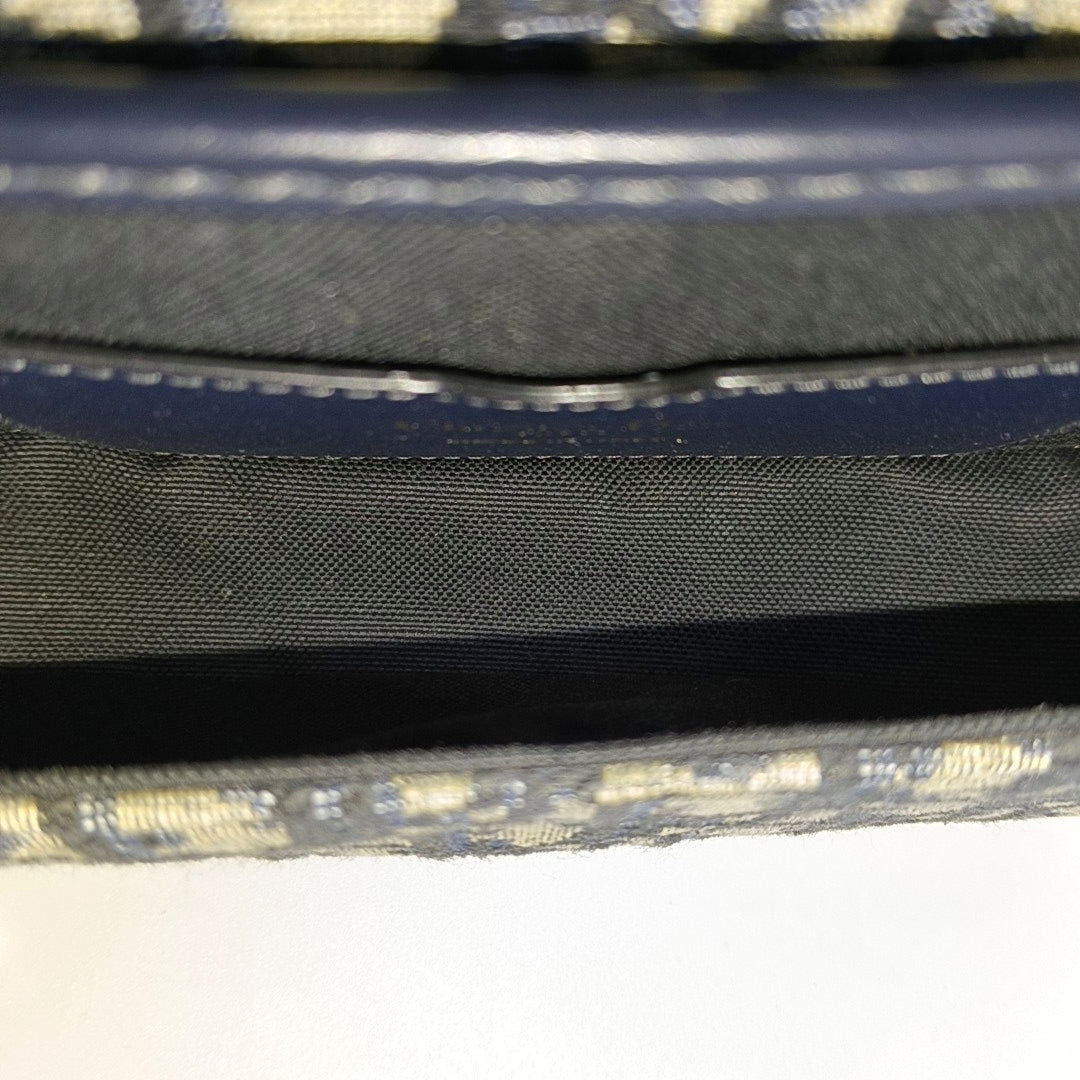 Bobby East-West Medium Oblique Canvas Blue