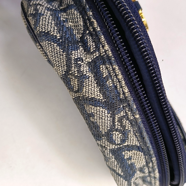 Authenticated pre-owned  Saddle Oblique Canvas Blue - Clutch at Looply