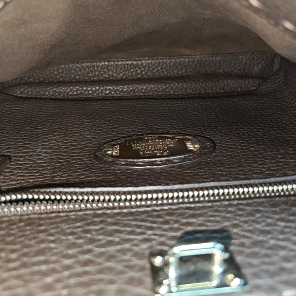 Calfskin Shoulder Bag Brown