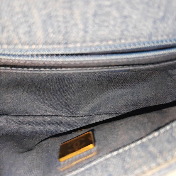 CLASSIC FLAP Mini Quilted Denim Blue