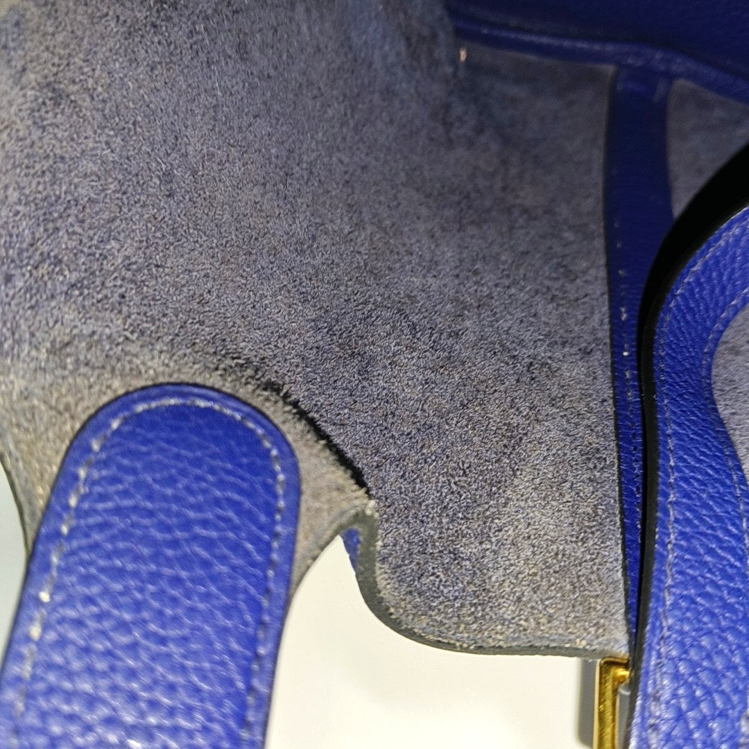 Authenticated pre-owned  Picotin Lock 18 Clemence Blue - Top Handle Bag at Looply