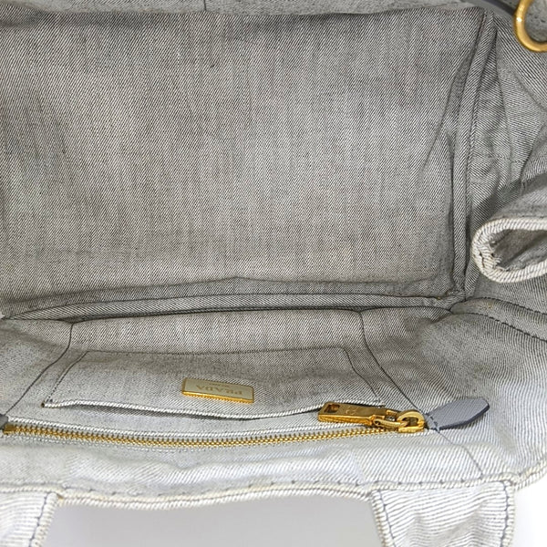 Denim Quilted Denim White