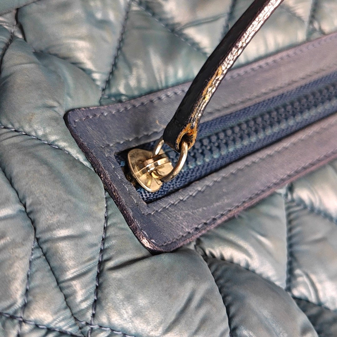 Authenticated pre-owned  Coco Cocoon Quilted Nylon Blue - Shoulder Bag at Looply