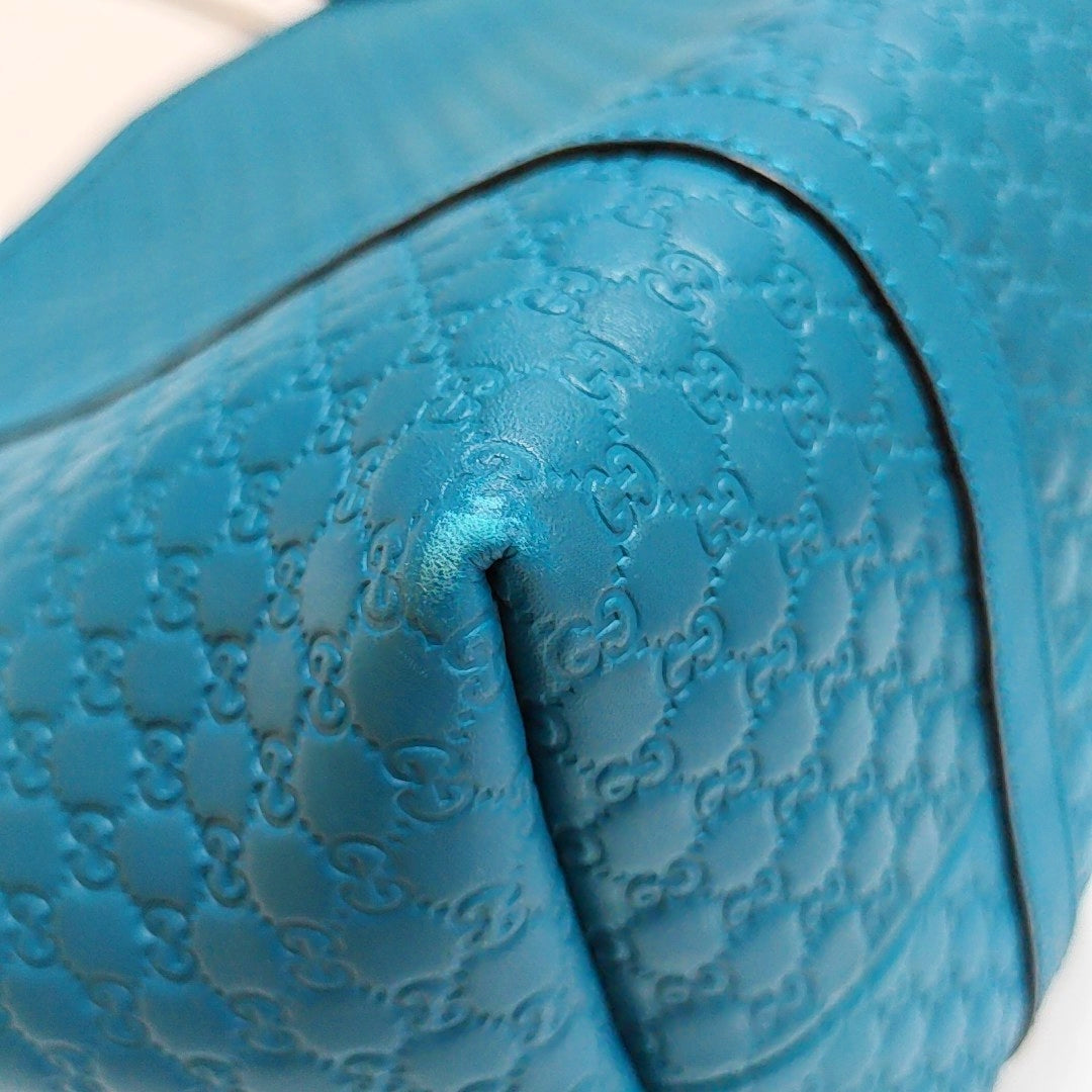 Authenticated pre-owned  Microguccissima Monogram Calfskin Green - Top Handle Bag at Looply