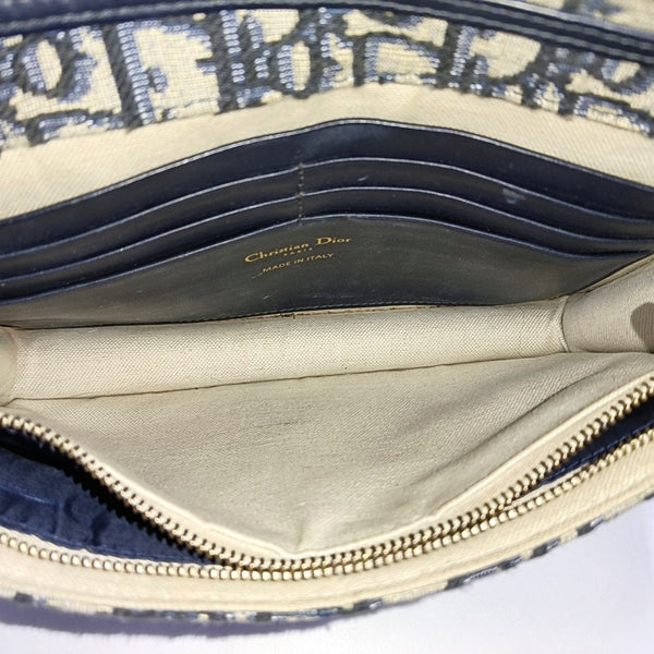 Authenticated pre-owned  Saddle Oblique Canvas Blue - Shoulder Bag at Looply