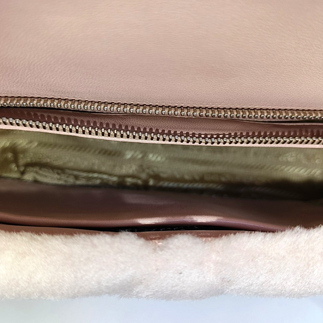 Fabric Shoulder Bag Pink