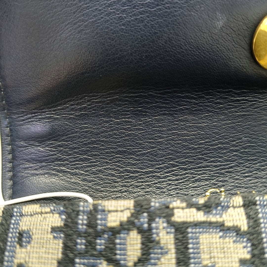 Authenticated pre-owned  Saddle Oblique Canvas Blue - Shoulder Bag at Looply