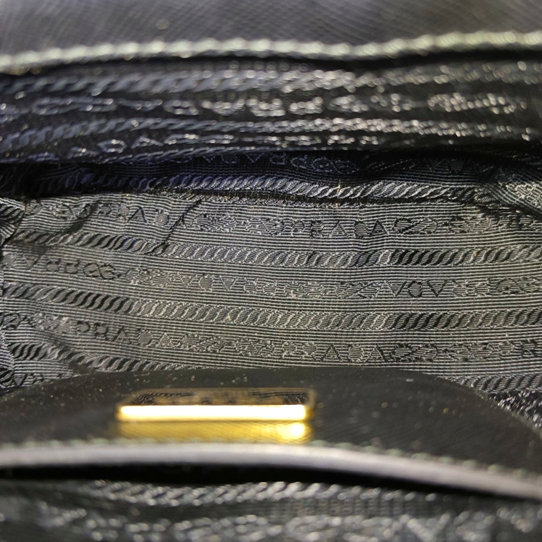 Galleria Super Mini Saffiano Calfskin Black