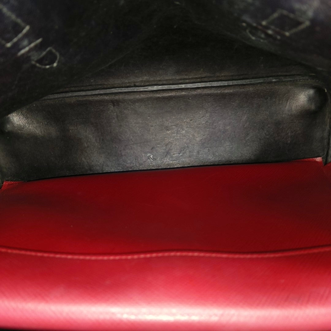 Double Large Saffiano Calfskin Red