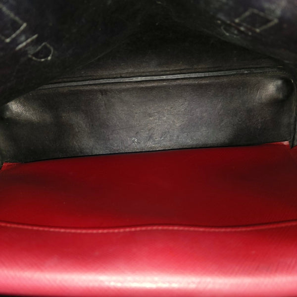 Double Large Saffiano Calfskin Red