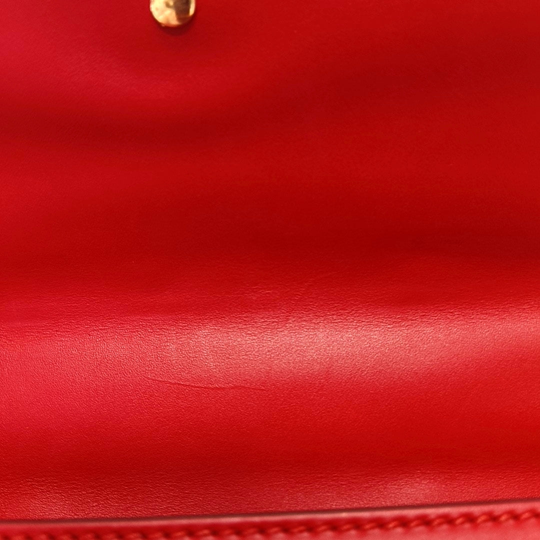 Authenticated pre-owned  Sylvie Small Calfskin Red - Shoulder Bag at Looply