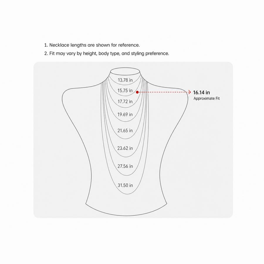 Size guide for Collares